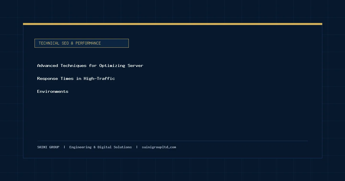 Illustration and overview guide for Advanced Techniques for Optimizing Server Response Times in High-Traffic Environments, published by Saini Group