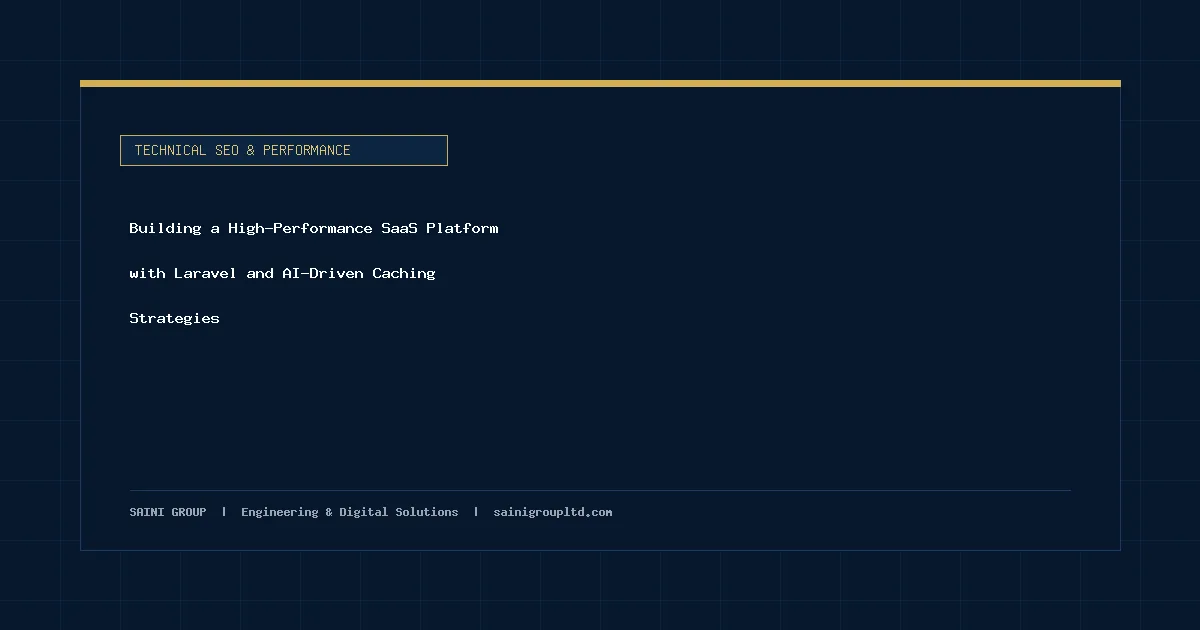 Illustration and overview guide for Building a High-Performance SaaS Platform with Laravel and AI-Driven Caching Strategies, published by Saini Group