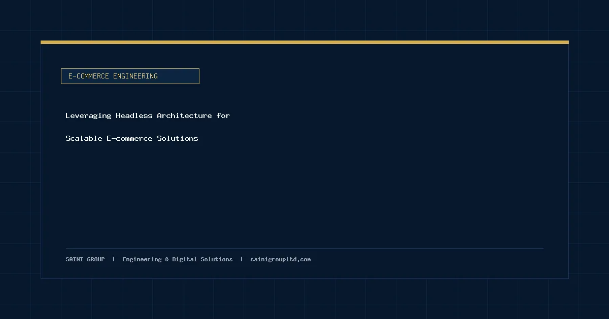 Illustration and overview guide for Leveraging Headless Architecture for Scalable E-commerce Solutions, published by Saini Group