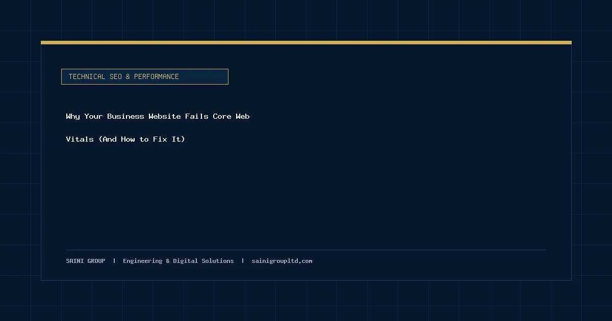 Why Your Business Website Fails Core Web Vitals (And How to Fix It) guide by Saini Group